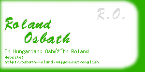 roland osbath business card